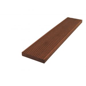 WPC Flachleiste redwood braun- Riffelung