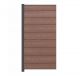 WPC Sichtschutz halbes Feld - Redwood Braun