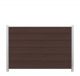 WPC Sichtschutz Chocolate - Zaunpfosten Aluminium