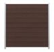 WPC Sichtschutz Chocolate - Zaunpfosten Aluminium
