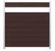 WPC Sichtschutz Chocolate braun - Dekoreinlage - Zaunpfosten Alu