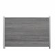 WPC Sichtschutz Grau-Mix - Zaunpfosten Aluminium