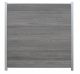 WPC Sichtschutz Grau-Mix - Zaunpfosten Aluminium

