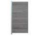 WPC Sichtschutz Grau-Mix - Zaunpfosten Aluminium