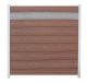 WPC Sichtschutz Redwood braun - Zaunpfosten Aluminium