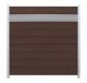 WPC Sichtschutz Chocolate - Zaunpfosten Aluminium
