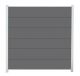WPC XL Sichtschutz Anthrazit - Zaunpfosten Aluminium