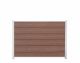 WPC Sichtschutz Redwood braun - Zaunpfosten Aluminium