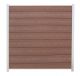 WPC Sichtschutz Redwood braun - Zaunpfosten Aluminium