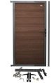 WPC Systemzaun Gartentür - Chocolate braun