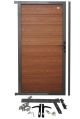 WPC Systemzaun Gartentür - Redwood braun