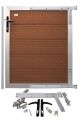WPC Systemzaun Gartentür - Redwood braun
