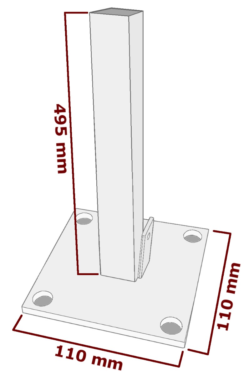 Pfostenträger WPC Sichtschutz SYSTEM